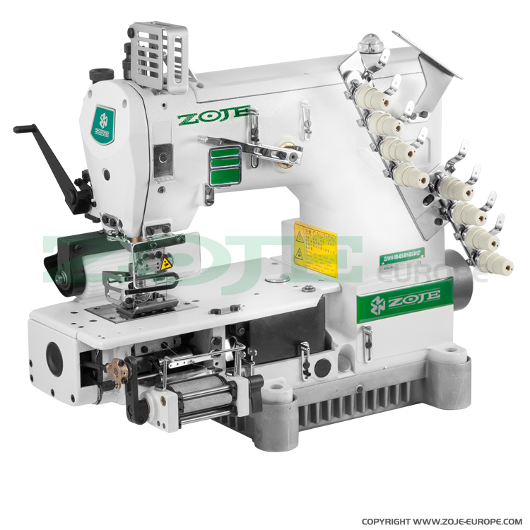 4-needle semi-cylinder double chainstitch machine with puller, for attaching elastic - machine head