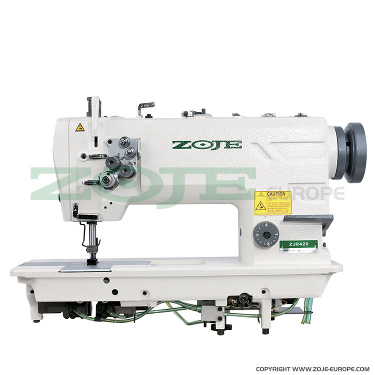 ZOJE ZJ8420A SET - 2- needle lockstitch machine for light and medium materials, with energy-saving AC Servo motor - complete sewing machine - 1 2- needle lockstitch machine for light and medium materials, with energy-saving AC Servo motor - complete sewing machine