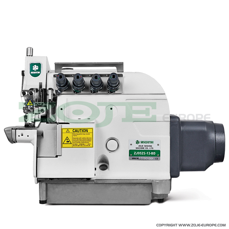 ZOJE ZJ952S-13-BD - 4-thread cylinder bed overlock (safety stitch) machine, for light and medium materials, with built-in AC Servo motor - machine head - 1 4-thread cylinder bed overlock (safety stitch) machine, for light and medium materials, with built-in AC Servo motor - machine head