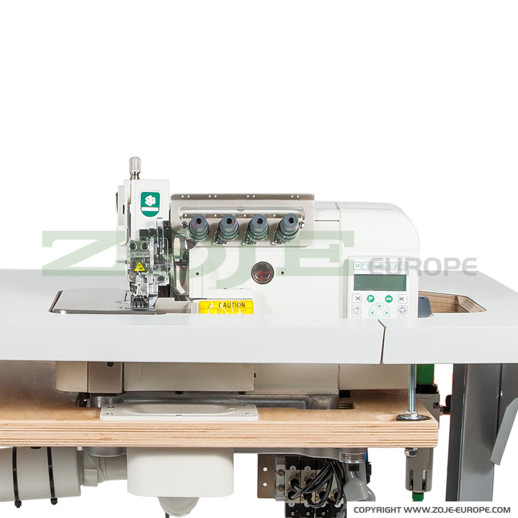 ZOJE ZJ933-38-PD3 - 5-thread automatic overlock (safety stitch) machine, light and medium materials, direct drive needle bar, built-in Servo motor and control box - machine head - 1 5-thread automatic overlock (safety stitch) machine, light and medium materials, direct drive needle bar, built-in Servo motor and control box - machine head