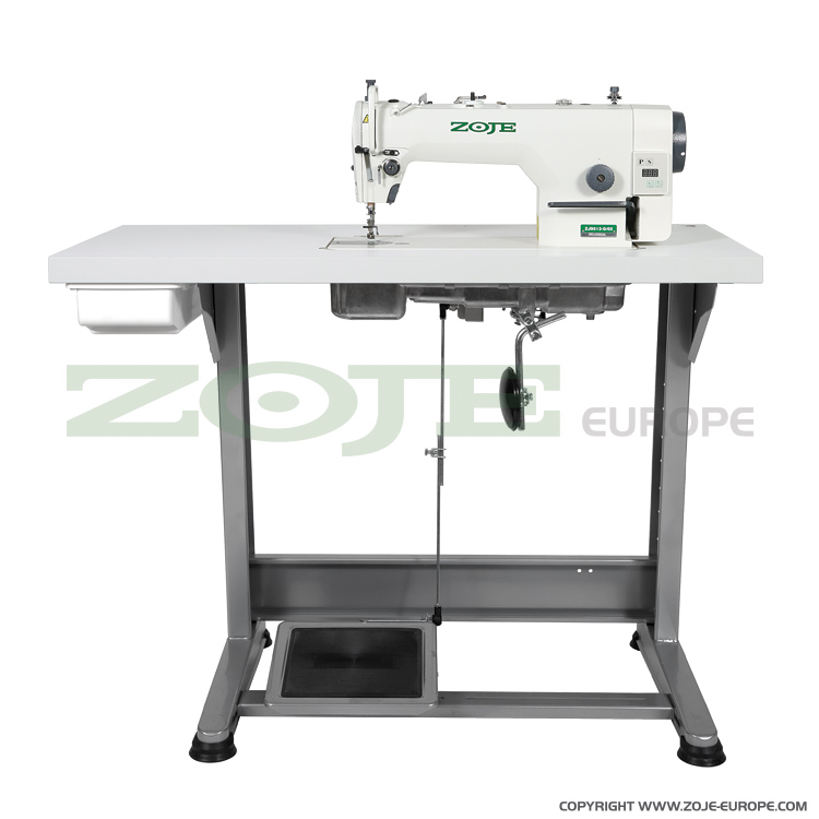 Lockstitch machine for light and medium materials, with built-in AC Servo motor and control box, with needle positioning - complete sewing machine
