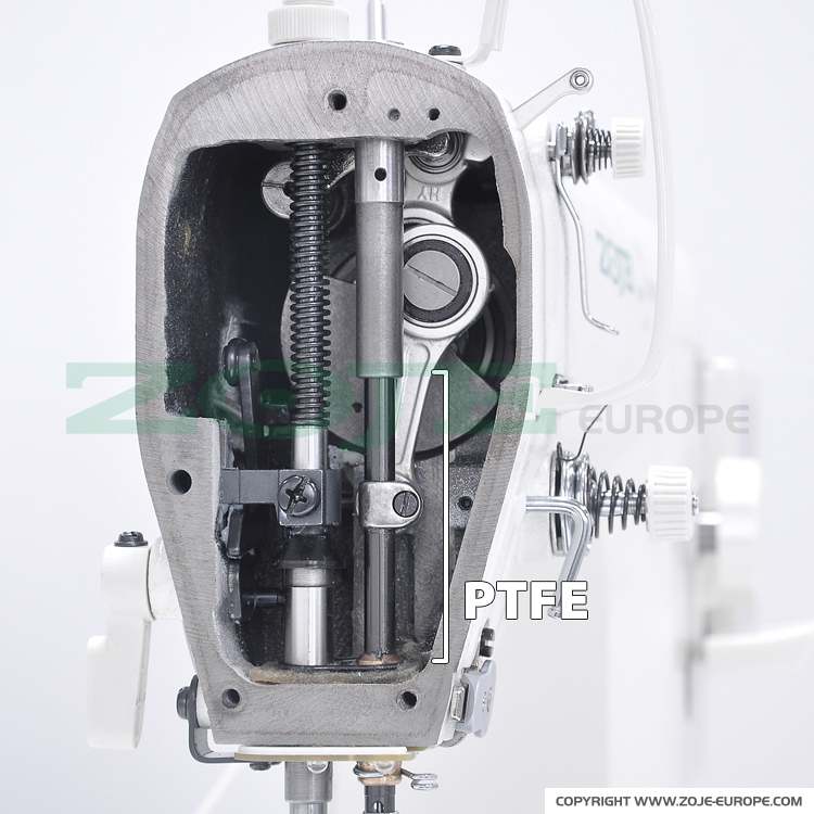 Automatic, mechatronic lockstitch machine with closed lubrication circuit - complete machine