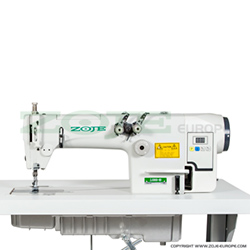 2-needle chainstitch machine with built-in control box, AC Servo motor and needle positioning - machine head