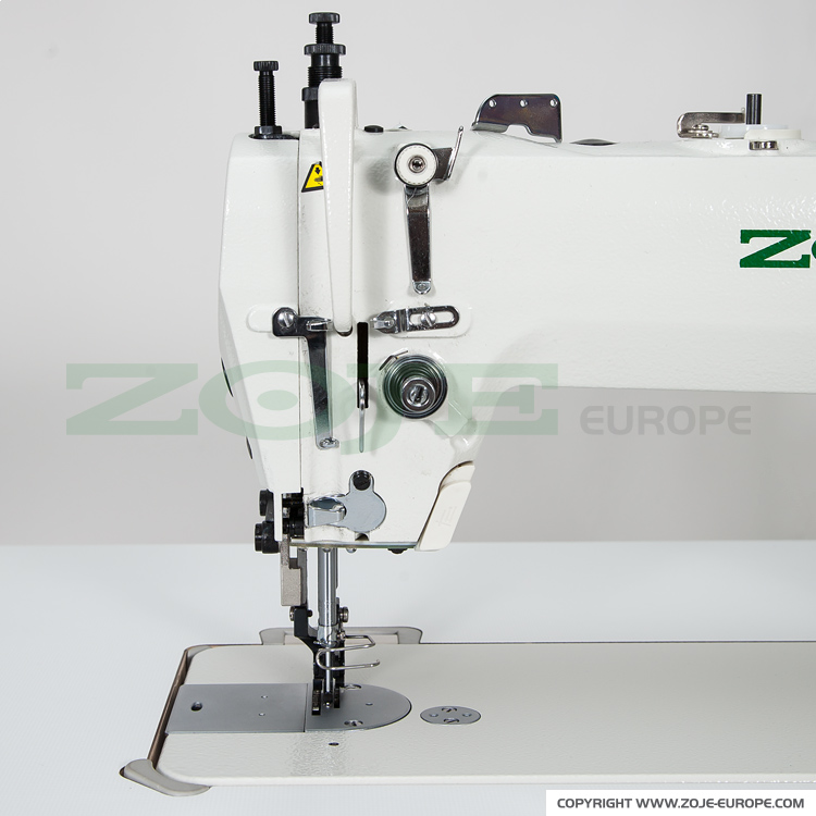 Upholstery and leather lockstitch machine with built-in AC Servo motor and control box (Mechatronic), compound feed, large hook - complete machine