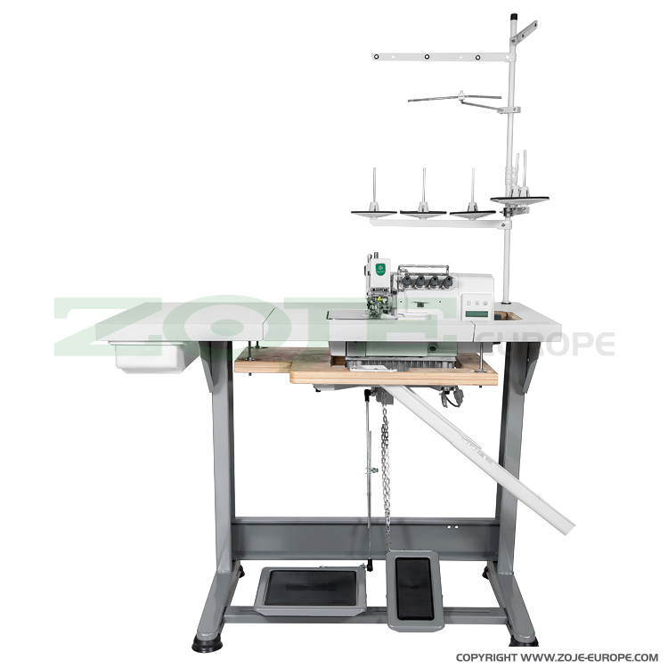 ZOJE ZJ893A-5-70 SET - 5-thread mechatronic overlock (safety stitch) machine for light and medium materials, with built-in AC Servo motor and needles positioning - complete machine - 1 5-thread mechatronic overlock (safety stitch) machine for light and medium materials, with built-in AC Servo motor and needles positioning - complete machine