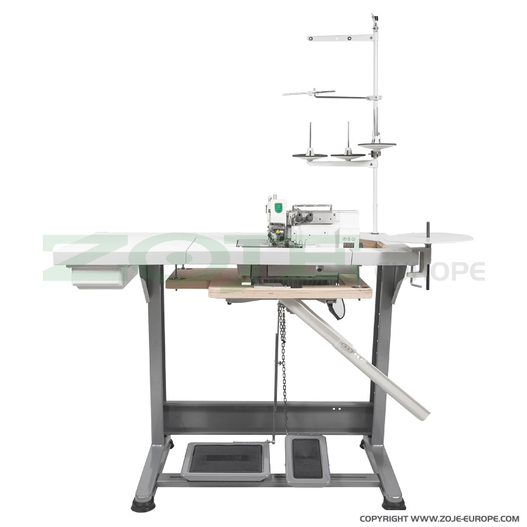 ZOJE ZJ893A-4-02x250-02 SET - 4-thread, mechatronic double chainstitch overlock machine with needles positioning - complete machine - 1 4-thread, mechatronic double chainstitch overlock machine with needles positioning - complete machine