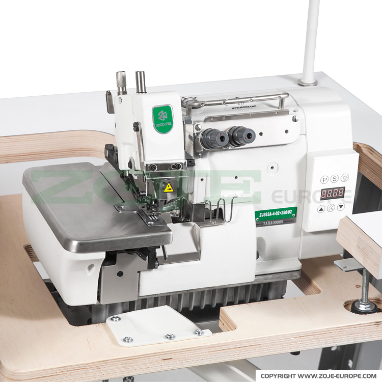 ZOJE ZJ893A-4-02x250-02 SET - 4-thread, mechatronic double chainstitch overlock machine with needles positioning - complete machine - 3 4-thread, mechatronic double chainstitch overlock machine with needles positioning - complete machine