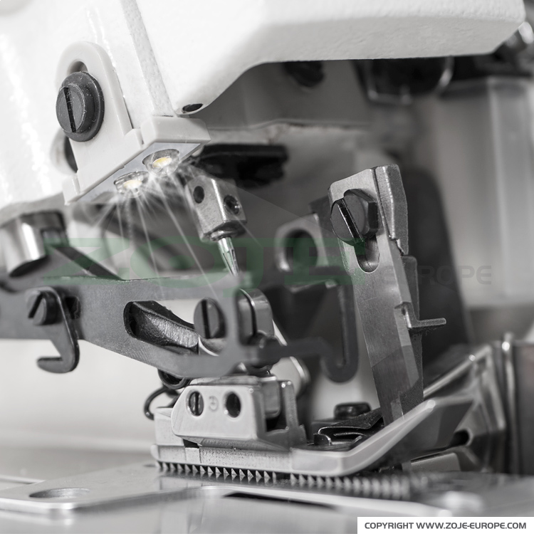 ZOJE ZJ893A-4-02x250-02 SET - 4-thread, mechatronic double chainstitch overlock machine with needles positioning - complete machine - 6 4-thread, mechatronic double chainstitch overlock machine with needles positioning - complete machine