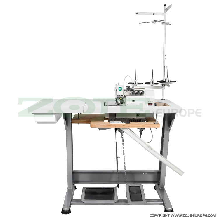 ZOJE ZJ893A-4-181 SET - 4-thread mechatronic overlock machine (backlatching) with needles positioning - complete machine - 1 4-thread mechatronic overlock machine (backlatching) with needles positioning - complete machine