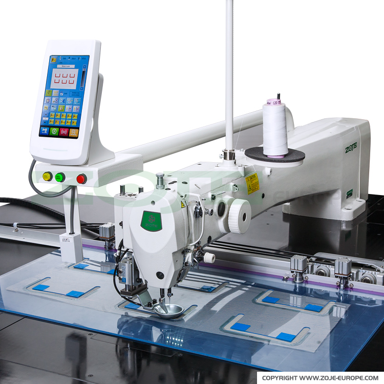 ZOJE ZJ-AM5-AH-RK-900 SET - Pattern sewing machine for very large elements, with knife for cutting in every direction - 2 Pattern sewing machine for very large elements, with knife for cutting in every direction