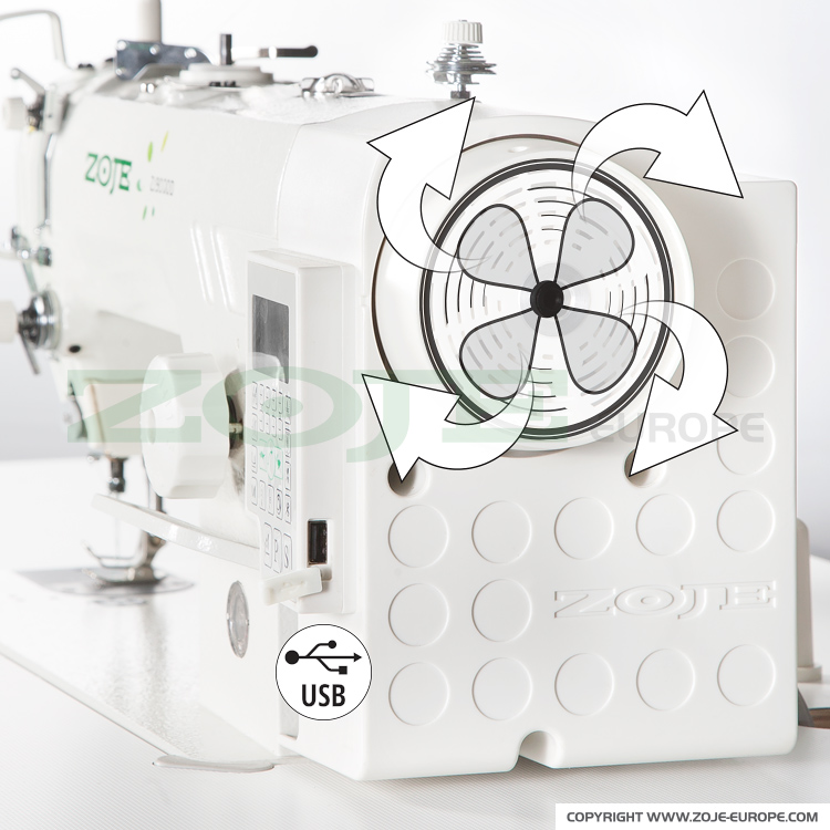 ZOJE ZJ9000DA-D5 Z SET - Automatic, mechatronic lockstitch machine with closed lubrication circuit - complete machine - 4 Automatic, mechatronic lockstitch machine with closed lubrication circuit - complete machine