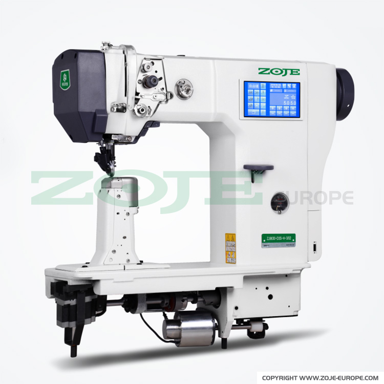 ZOJE ZJ9630-D3-H-3/02 - Post-bed lockstitch machine with bottom, needle and upper roller feed, with built in motor and control box (Mechatronic)- machine head - 1 Post-bed lockstitch machine with bottom, needle and upper roller feed, with built in motor and control box (Mechatronic)- machine head