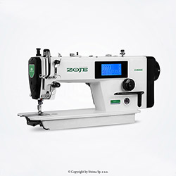 Automatic, mechatronic lockstitch machine with touch screen panel and closed lubrication circuit - machine head