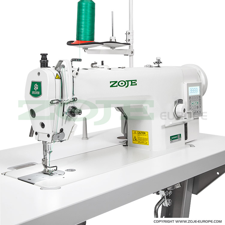 Automatic 1-needle lockstitch machine with a maximum stitch length 12 mm, for medium and heavy fabrics - complete sewing machine