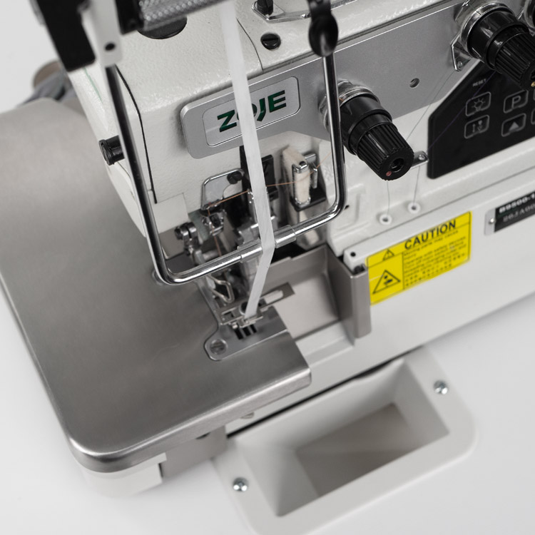 1-needle, 3-thread mechatronic overlock for light and medium materials with mechanic tape metering device - complete sewing machine