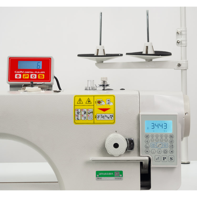 Automatic long arm lockstitch machine with puller - complete sewing machine