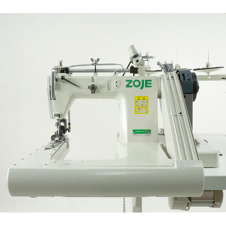 Feed-off-the-arm chainstitch machine with double puller and energy-saving AC Servo motor - complete sewing machine
