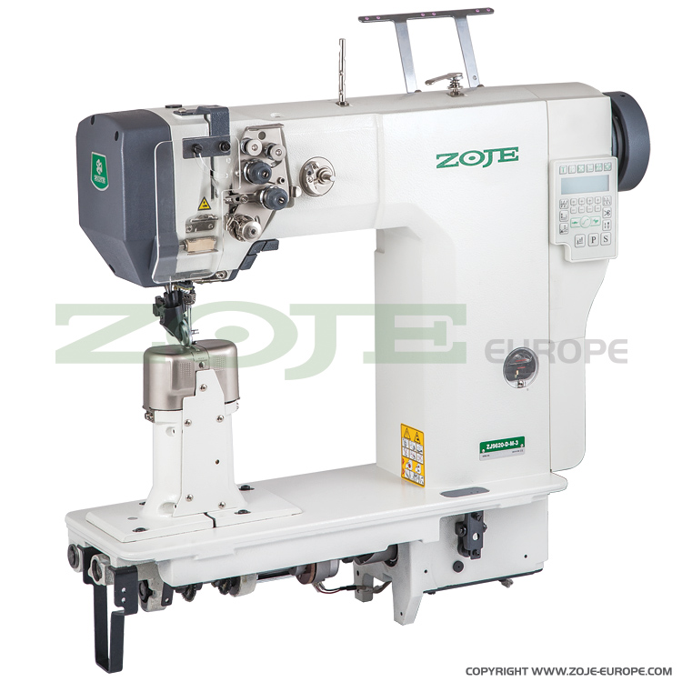 ZOJE ZJ9620-D-M-3-01 SET - 2-needle post-bed lockstitch machine with bottom, needle & upper roller feed, automatic thread trimmer, built in motor & control box (Mechatronic) - complete - 1 2-needle post-bed lockstitch machine with bottom, needle & upper roller feed, automatic thread trimmer, built in motor & control box (Mechatronic) - complete