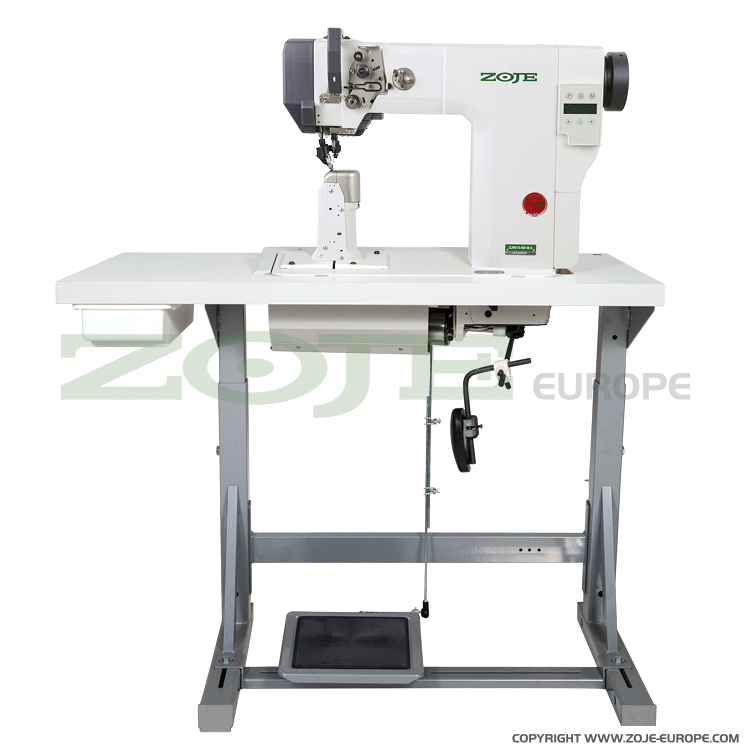ZOJE ZJ9610-D-M-3-01 SET - Post-bed lockstitch machine with bottom, needle and upper roller feed, with automatic thread trimmer, built in motor and control box (Mechatronic) - complete - 1 Post-bed lockstitch machine with bottom, needle and upper roller feed, with automatic thread trimmer, built in motor and control box (Mechatronic) - complete