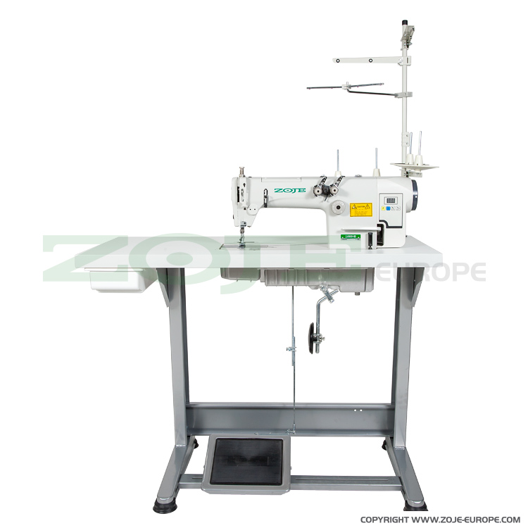 ZOJE ZJ3800-BD/02 SET - 2-needle chainstitch machine with built-in control box, AC Servo motor and needle positioning - SET - 1 2-needle chainstitch machine with built-in control box, AC Servo motor and needle positioning - SET