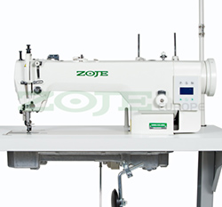 Upholstery and leather lockstitch machine with built-in AC Servo motor, compound feed, large hook - head only
