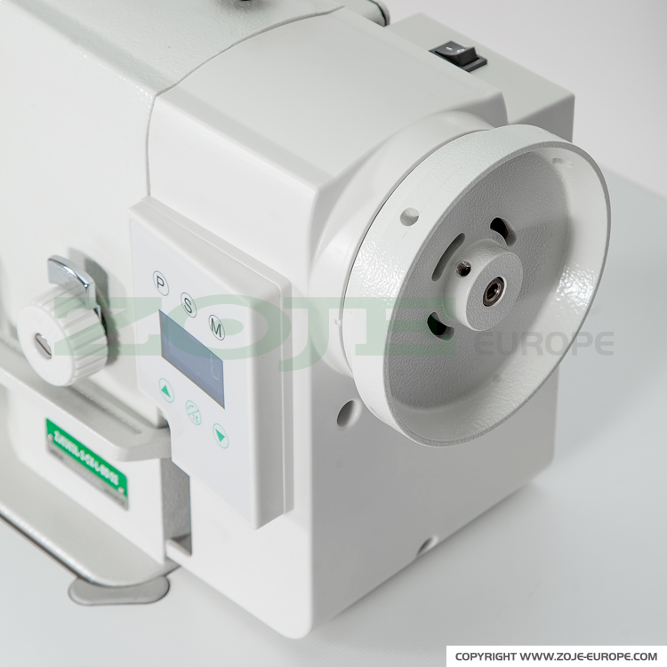 ZOJE ZJ0303L-3-CX-L-BD/02 SET - Upholstery and leather lockstitch machine with built-in AC Servo motor and control box (Mechatronic), compound feed, large hook - complete machine - 2 Upholstery and leather lockstitch machine with built-in AC Servo motor and control box (Mechatronic), compound feed, large hook - complete machine