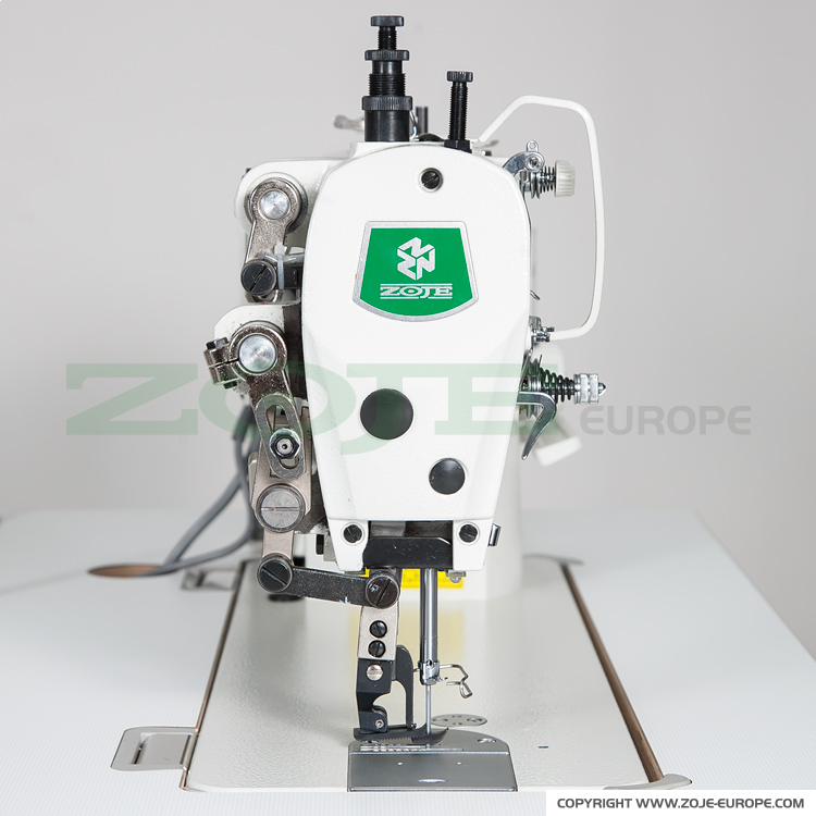 Upholstery and leather lockstitch machine with built-in AC Servo motor and control box (Mechatronic), compound feed, large hook - complete machine