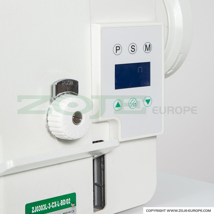 ZOJE ZJ0303L-3-CX-L-BD/02 SET - Upholstery and leather lockstitch machine with built-in AC Servo motor and control box (Mechatronic), compound feed, large hook - complete machine - 6 Upholstery and leather lockstitch machine with built-in AC Servo motor and control box (Mechatronic), compound feed, large hook - complete machine