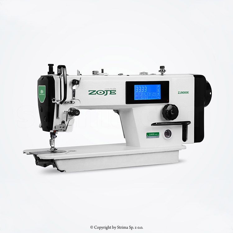 Automatic, mechatronic lockstitch machine with touch screen panel and closed lubrication circuit - machine head