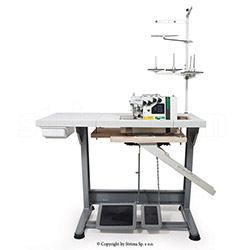 2-needle, 5-thread mechatronic overlock for light and medium materials - complete sewing machine