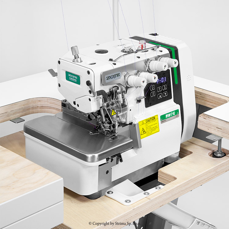 2-needle, 5-thread mechatronic overlock for light and medium materials - complete sewing machine