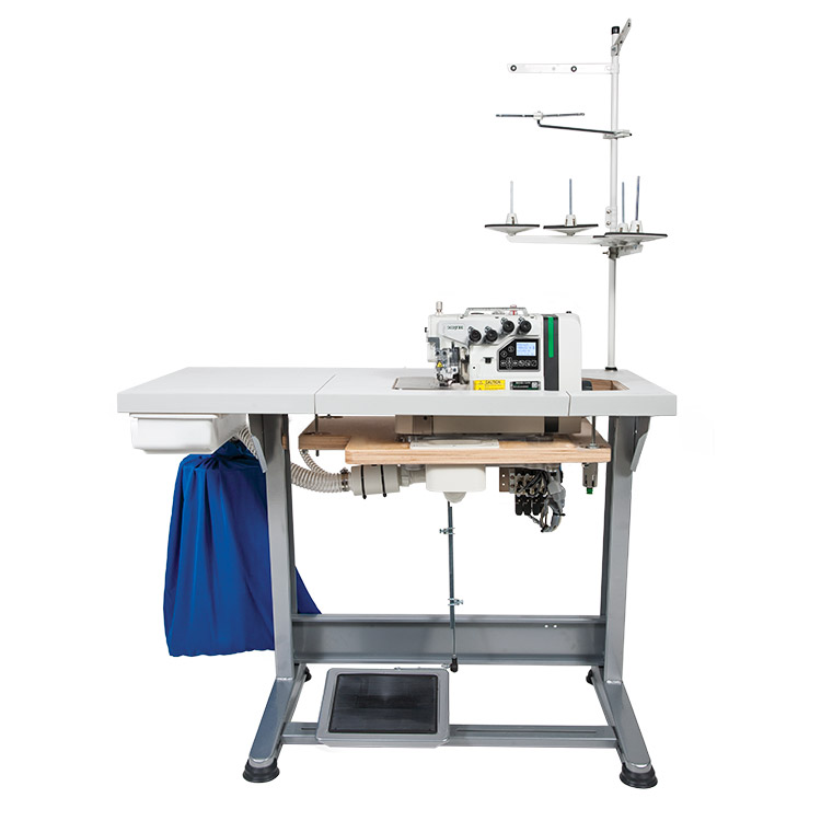 4-thread automatic overlock (safety stitch) machine, light and medium materials, direct drive needle bar, built-in Servo motor and control box - complete