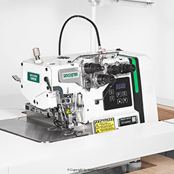 2-needle, 4-thread mechatronic overlock machine with black latching function - machine head