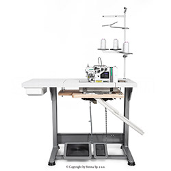 2-needle, 4-thread mechatronic overlock machine with back latching function - complete sewing machine