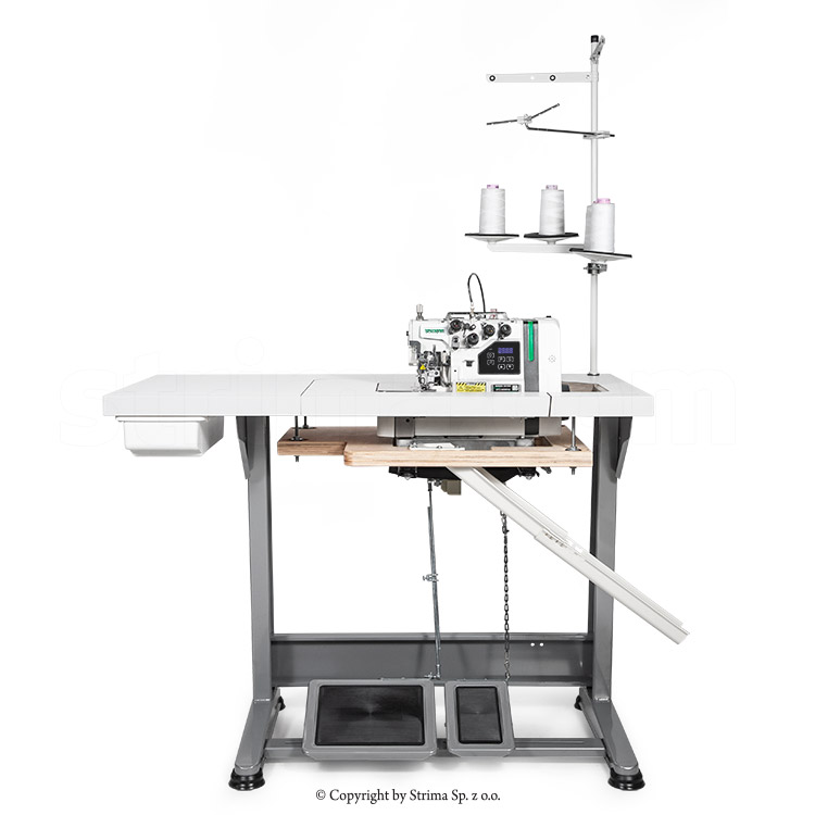 ZOJE B9500-181-02 SET - 2-needle, 4-thread mechatronic overlock machine with back latching function - complete sewing machine - 1 2-needle, 4-thread mechatronic overlock machine with back latching function - complete sewing machine