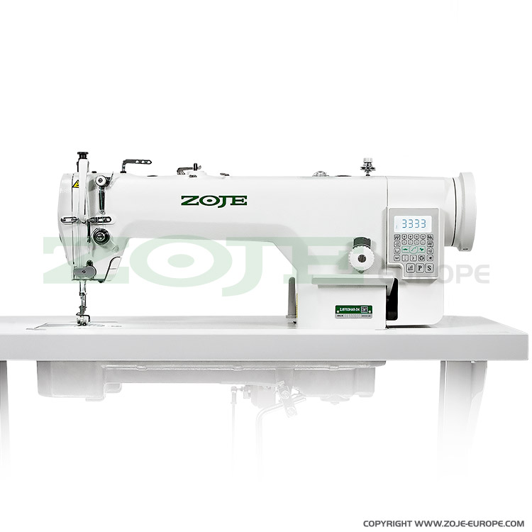 Automatic 1-needle lockstitch machine with a maximum stitch length 11 mm, for medium and heavy fabrics - complete sewing machine