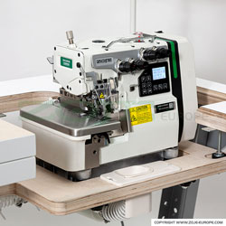 2-needle, 5-thread mechatronic overlock for light and medium materials with pneumatic cutting - machines head