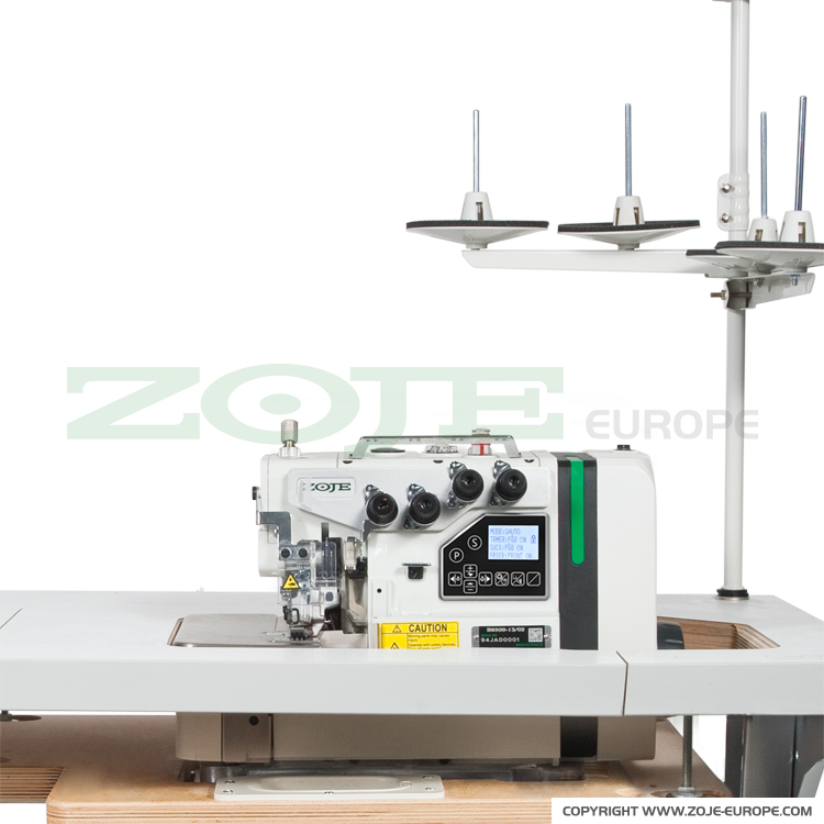 ZOJE B9500-38-PD3-02 SET - 2-needle, 5-thread mechatronic overlock for light and medium materials with pneumatic cutting - complete sewing machine - 5 2-needle, 5-thread mechatronic overlock for light and medium materials with pneumatic cutting - complete sewing machine