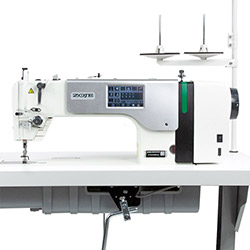 Automatic lockstitch machine with decorative stitch for light and medium materials, with built-in stepper motor and control - machine head