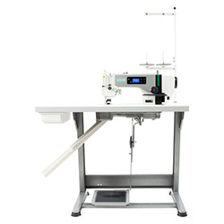 Lockstitch machine with side trimmer, for light and medium materials, with built-in AC Servo motor - complete sewing machine