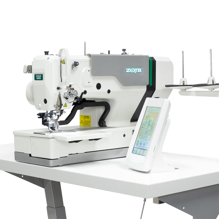 Electronic buttonhole machine with clamp for buttonholes up to 120 mm length - complete sewing machine