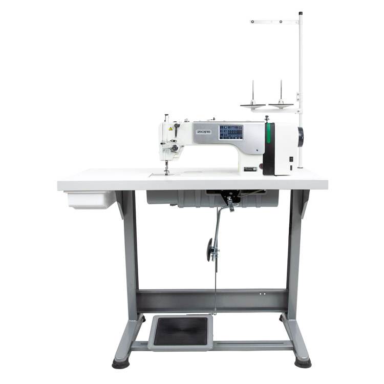 Automatic lockstitch machine with decorative stitch for light and medium materials, with built-in stepper motor and control - complete sewing machine