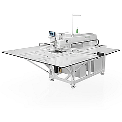 Pattern sewing machine for very big elements, with laser for cutting in every direction