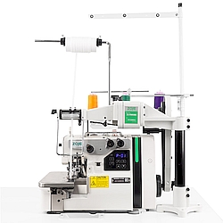 1-needle, 3-thread mechatronic overlock for light and medium materials with mechanic tape metering device - complete sewing machine