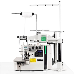 2-needle, 4-thread mechatronic overlock for light and medium materials with mechanic tape metering device - complete sewing machine